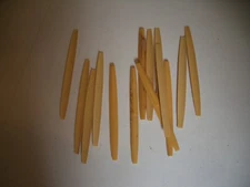 17 Shaped pieces of oboe reed cane. standard size 1 10.5