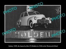 OLD POSTCARD SIZE PHOTO OF SYDNEY NSW THE LAUNCH OF THE FX HOLDEN c1948 2