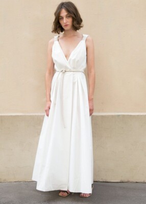 Nanushka Lilith White Cotton Dress XS ($655) As Is