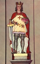 Vintage Postcard Statue of St. Louis King of France Patron Saint New Orleans LA