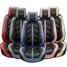 Nappa Leather Universal Seat Covers Luxury Automotive Car Seat Protector Cover
