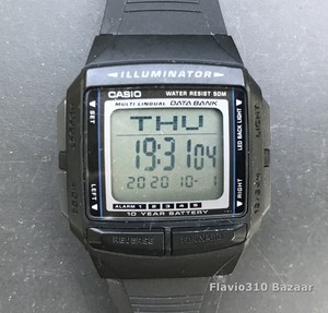 CASIO Data Bank DB-36-1AV (2515) Illuminator Multilingual 36mm Black watch | eBay