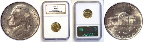 1945-P 5C Jefferson Silver War Nickel NGC MS-66