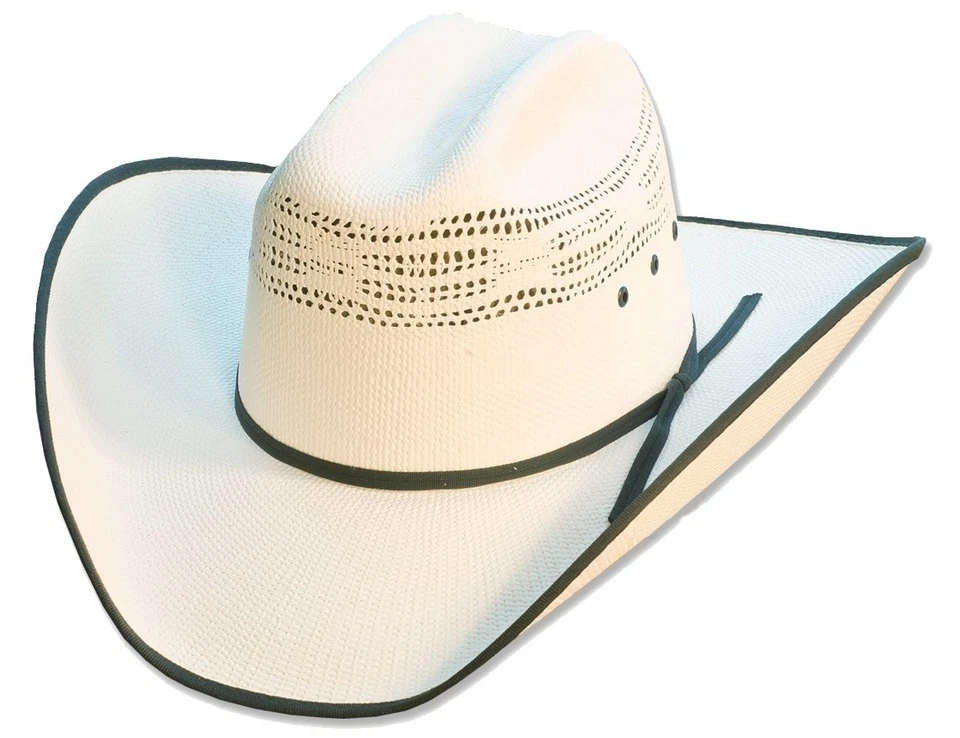 Stroh-Hut Westernhut Country Western Cowboyhut »ASHTON« Weiß Stars & Stripes