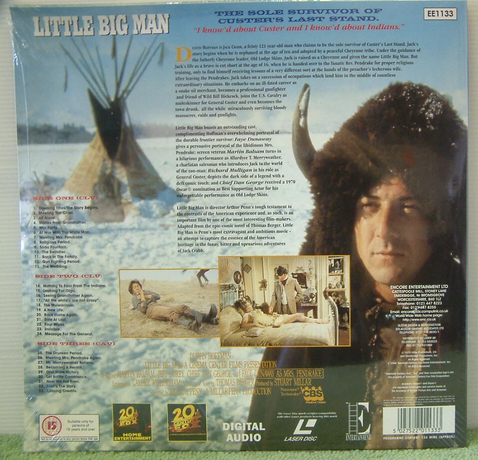Little Big Man (1970) PAL Laser Disc, Western Film, Dustin Hoffman [EE 1133] - Image 2 of 2