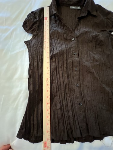 NEW Apt.9 Blouse Top Women's Large Sleeveless Button Front Blouse Brown NWT - Picture 8 of 15