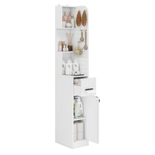 Bathroom Storage Cabinet with Pegboard, Door, Large Drawer  Anti-Tip Safety Kit