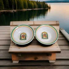 Vintage Italian Pasta Bowls Large - 10" Tre Ci for Himark Portofino Set of 2