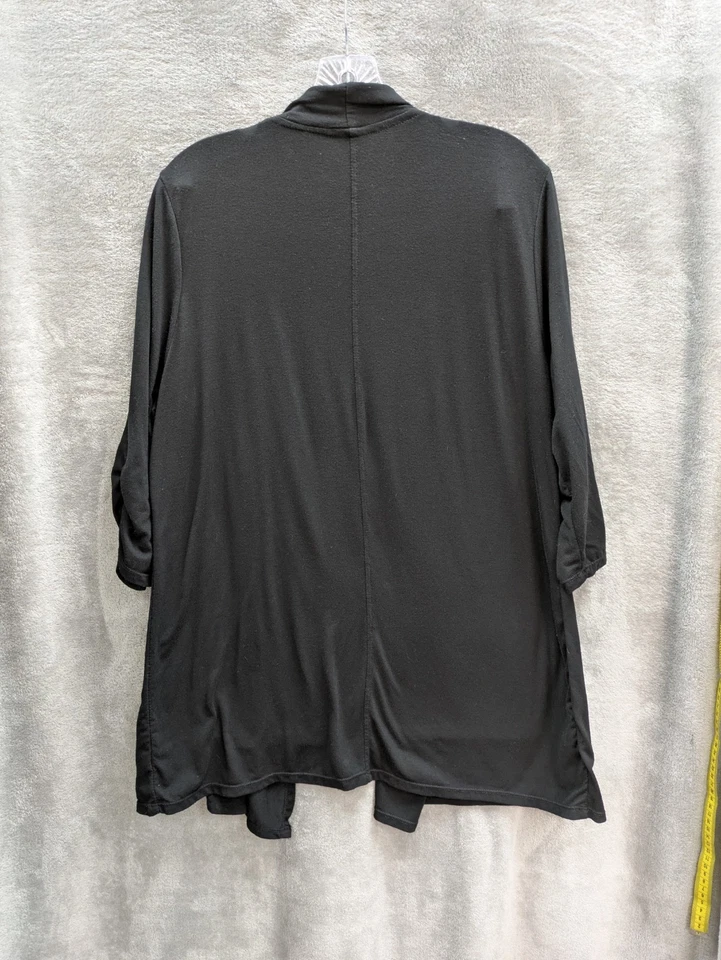 Top para mujer en capas 1X negro incorporado en capas adornado con cuentas informal clásico Foto 4 de 4