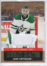 2021-22 Upper Deck Debut Dates Jerseys #DD20 Jake Oettinger