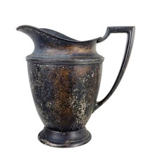 Madison Wm Rogers 5817 Silver Plate Water Pitcher Heavy Tarnish Patina 9" Tall