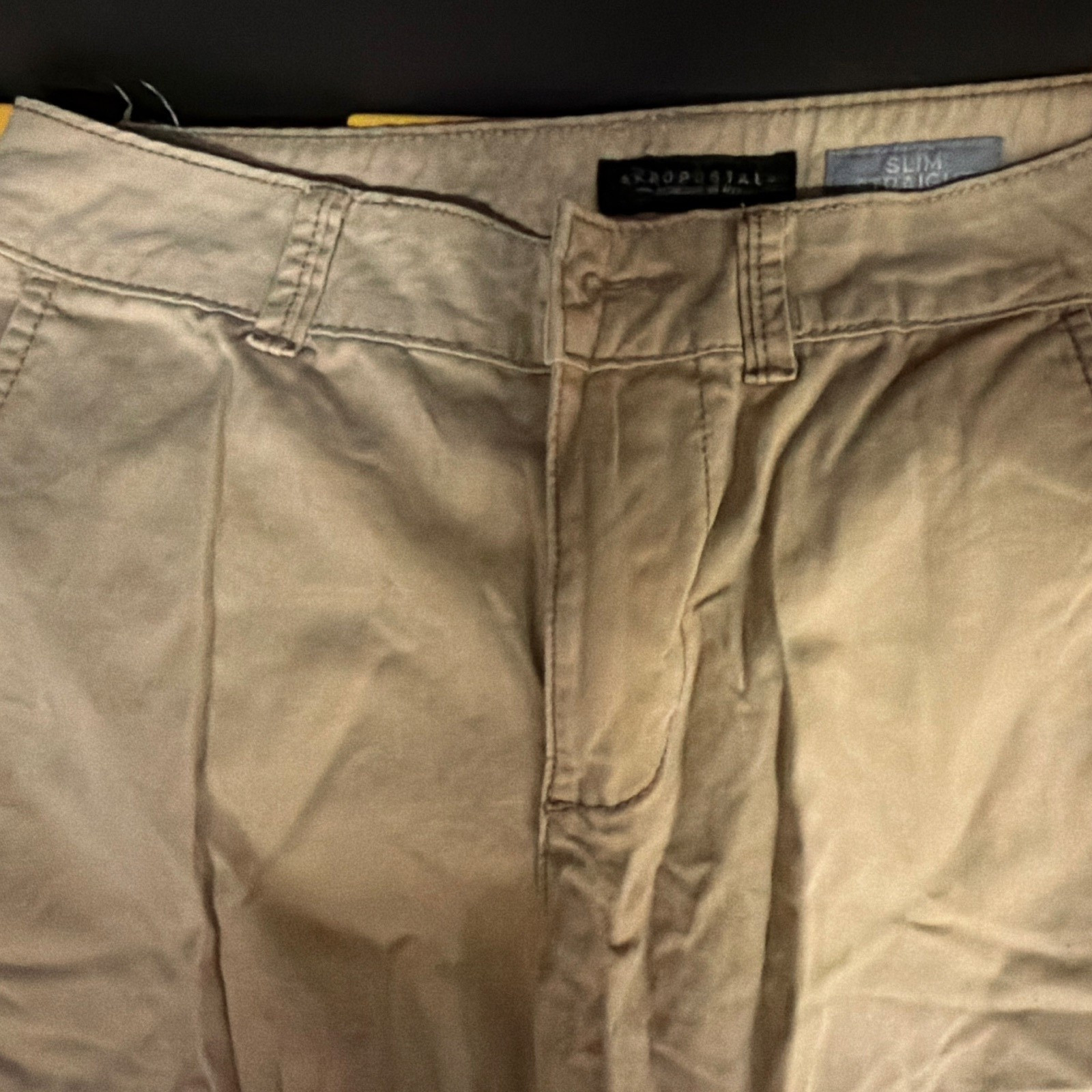 Banana Republic Slim Fit Men's Beige Chino Pants Cotton Twill 36