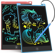 2 Pack LCD Writing Tablet, 10 Inch Colorful Doodle Board Drawing Tablet for Kids
