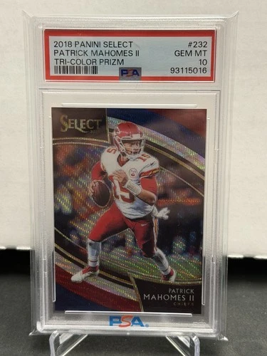 2018 Prizm Select Patrick Mahomes Tri Color Prizm PSA 10 #66/99 🔥