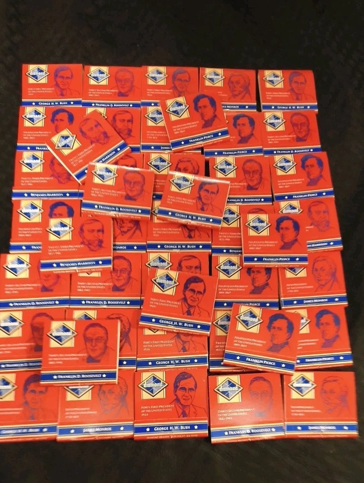  Lote de 44 libros de cerillas presidenciales de diamantes de colección Foto 2 de 2