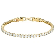 Genuine Swarovski Gold-Plated Tennis Bracelet 5511544 (NIB, $195 Original MSRP)