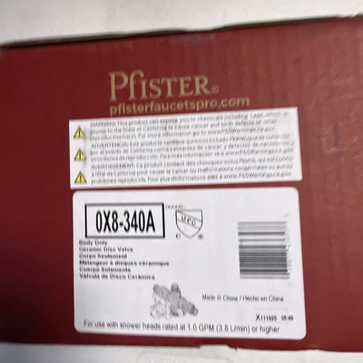 #ad #ad Pfister 0X8 340A Shower Rough In Valve and Pressure Balance Cartridge with Stop $36.99
