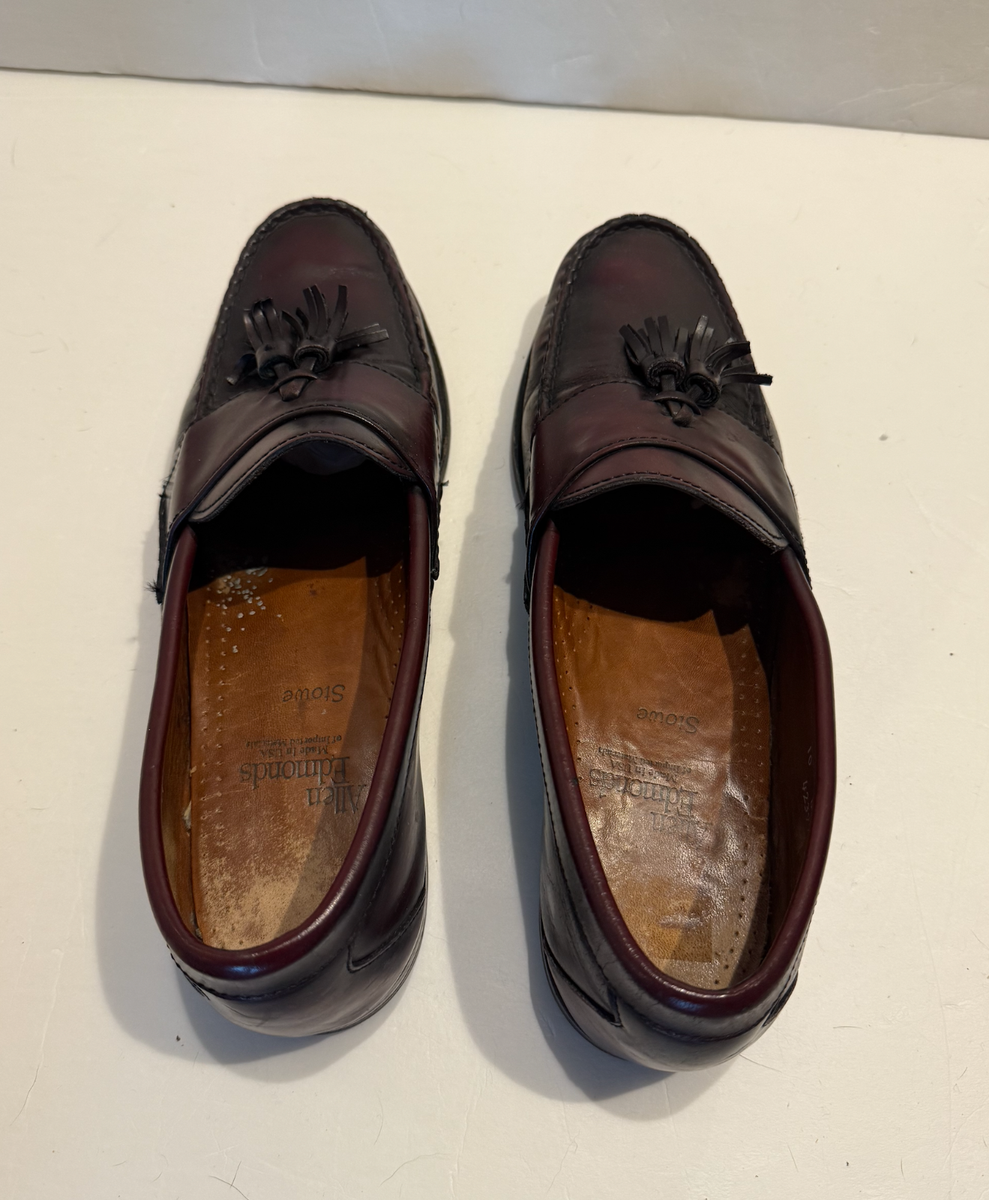 Allen Edmonds |Stowe Burgundy Oxblood Tassel Slip On Loafers  Neutral Sz.9.5 allen edmonds stowe products for sale | eBay main image 4