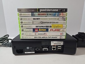 XBox 360 Slim Console 9 GAME MEGA BUNDLE! CLEANED/TESTED! SHIPS FREE TODAY 🔥 