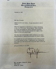 1957 Lyndon B. Johnson 8 X 10 1/2 Authograph Signed Letter JSA Authentic w/ LOA 