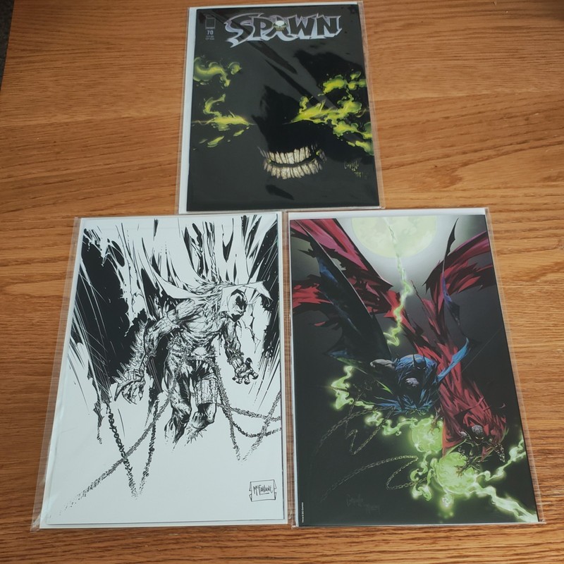 3 x  Spawn #1 , #70 and # 350 Comics Bundle Lot Todd McFarlane