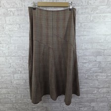 Talbots Plaid Stretch A Line Midi Skirt Women's Size 4 Y2K Vintage