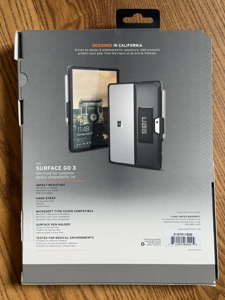 UAG Microsoft Surface Go 3 Scout Series Case, Black, New - Box has slight rip - Image 2 of 3