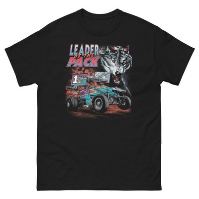 90s Style Sprint Car Racing Design  Leader of the Pack  Retro Wolf