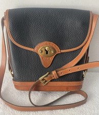 Dooney Bourke Vintage Shoulder Crossbody Bag USA AWL Spectator Bag Black