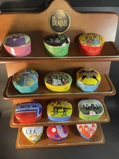Franklin Mint Best of The Beatles Porcelain Music Box Collection With Shelf 1992