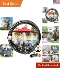 Portable 33ft Misting System with 11 Brass Nozzles - Perfect for Summer Cooling