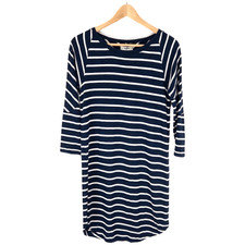 Madewell 1937 Navy White Stripe Raglan Sleeve Casual TShirt Dress XS