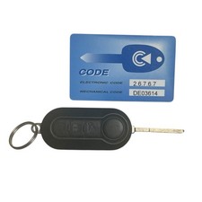 Fiat Ducato Ignition Key Fob And Code Key Code Info Card. Motorhome Camper Van