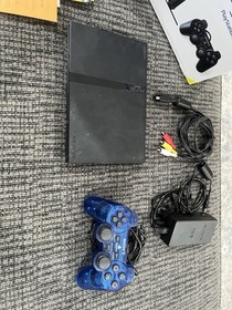 Sony PlayStation 2 Slim Black with Box, Cords, Controller - Disc Reader Problem