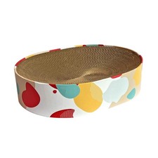 Cat Scratcher Lounge Bed - Lounge Couch for Indoor Cats Oval Shape 17"x13" Lo...