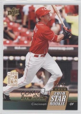 2010 Upper Deck 2010 Star Rookie Gold 5/99 Drew Stubbs #10 Rookie RC 4p7