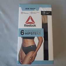 6 Pairs Of Performance Hipsters By Reebok Women High Stretch Mesh Quick Dry XL