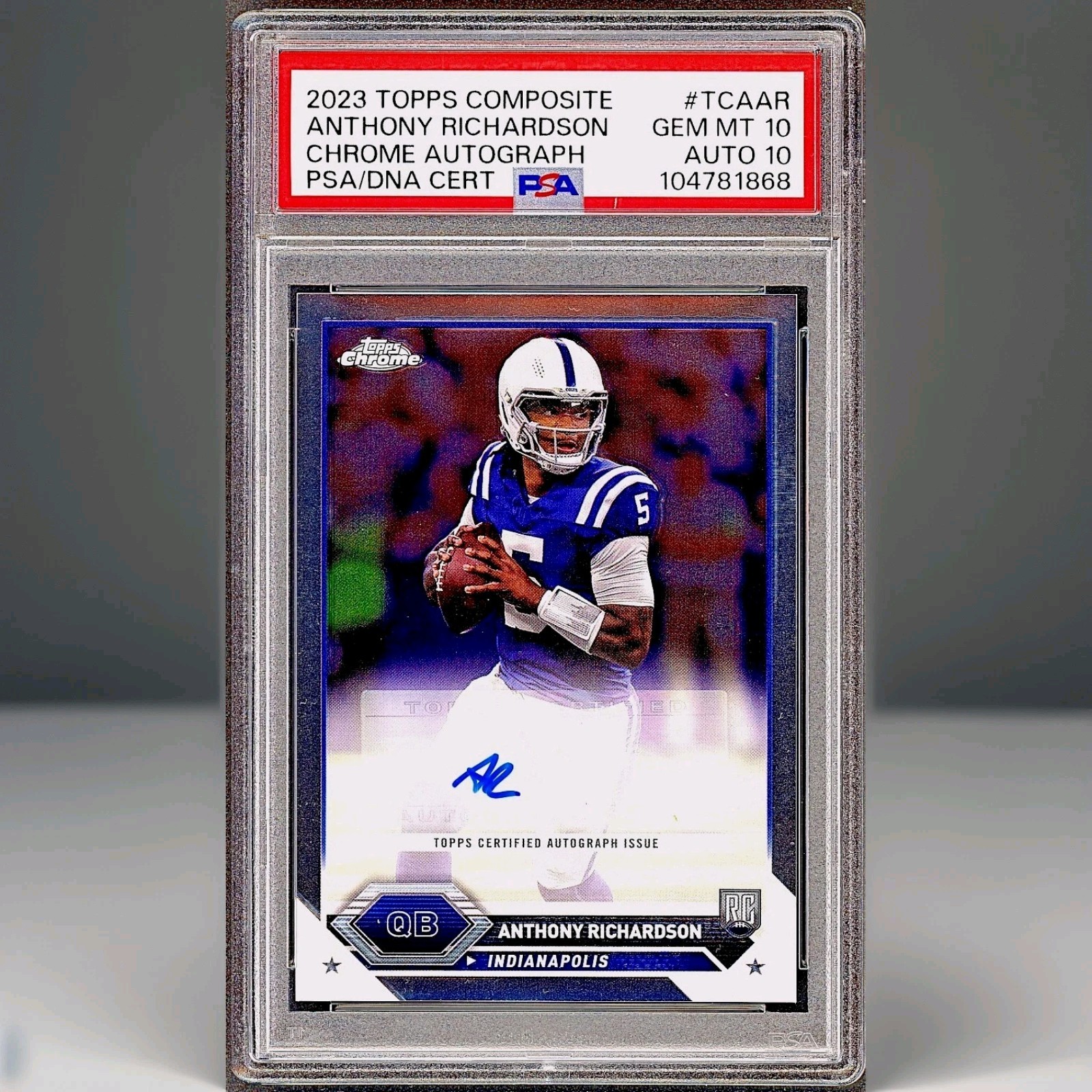 Anthony Richardson Topps Composite Topps Chrome Autographs #TCAAR Base