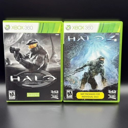 Halo Combat Evolved Anniversary & Halo 4 Xbox 360 Game Lot Bundle Microsoft
