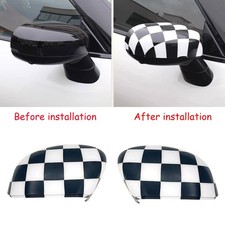 Tapas de cubierta de espejo retrovisor lateral a cuadros para MINI Cooper F65 F66 F67 U25 2025-2026