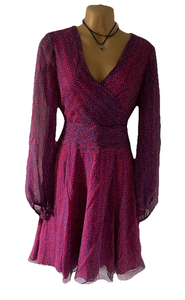 sachin and babi light blue dress Diane von Furstenberg Chiffon Wrap Dresses for sale main image 1