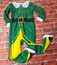 Elf Movie Buddy the Elf Toddler Fleece Footed Pajama Sleeper NWT 4T Pjs One Pc