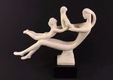 1981 Austin Productions MCM Style Sculpture David Fisher Mother Children Decor 