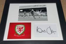 BRIAN FLYNN WALES FOOTBALL LEGEND SIGNED AUTOGRAPHED DISPLAY + COA