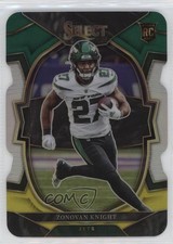 2022 Panini Select Concourse Green & Yellow Prizm Die-Cut Zonovan Knight 0e50