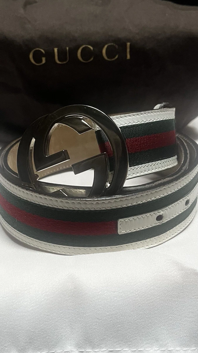 Gucci Leather White Belts for Men for sale | eBay