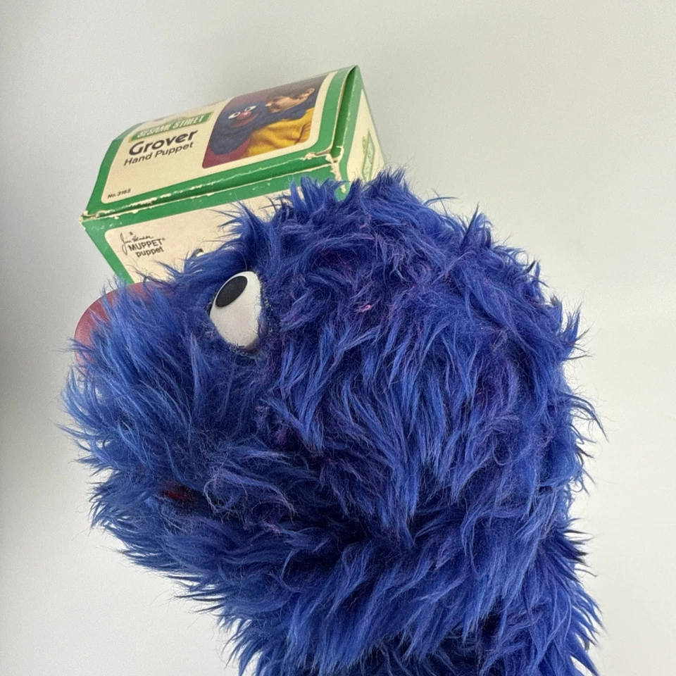 Vintage Sesame Street Grover Hand Puppet 1973 Jim Henson Muppets with Box - image 4 of 4