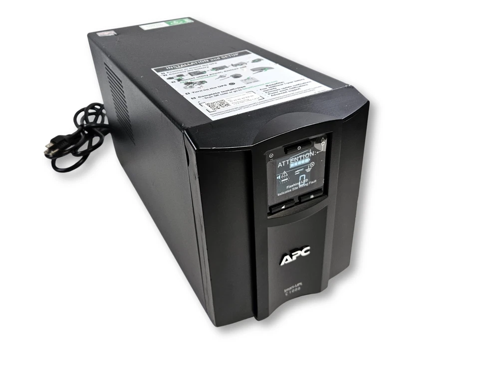 APC Smart-UPS C1000 SMC1000C 1000VA 600W Tower UPS w/ Good OEM Batteries - Image 2 of 4