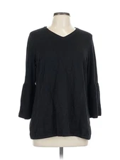 H By Halston Women Black Pullover Sweater L