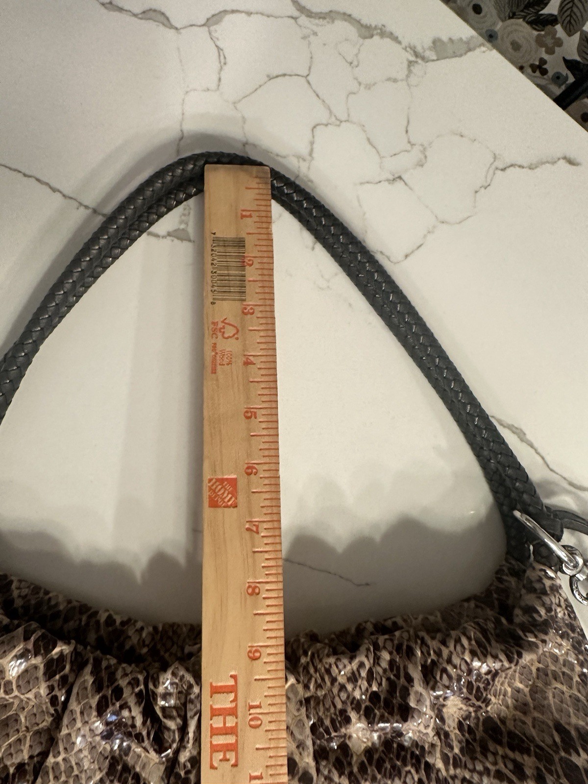 BRIGHTON LARGE PYTHON LIKE LEATHER TOTE/HOBO STYL… - image 9